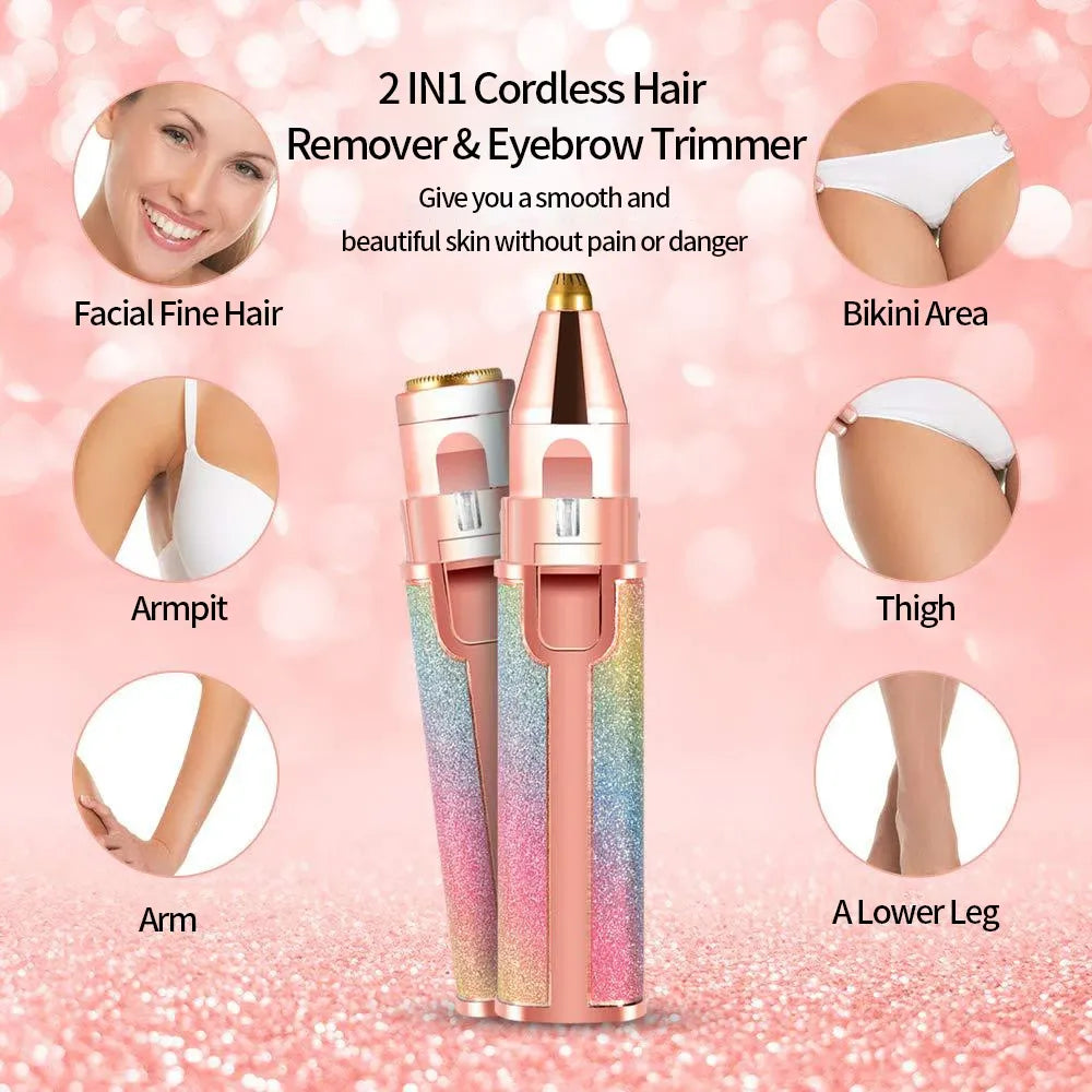 Flawless 2-in-1 Hair Remover – Painless & Rechargeable