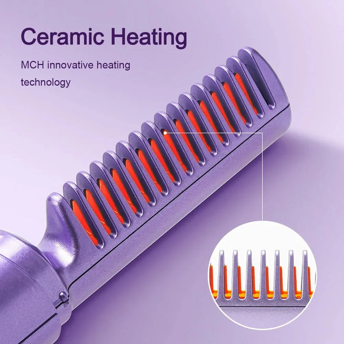 Mini Ionic Hair Styler –  Hot Comb Brush